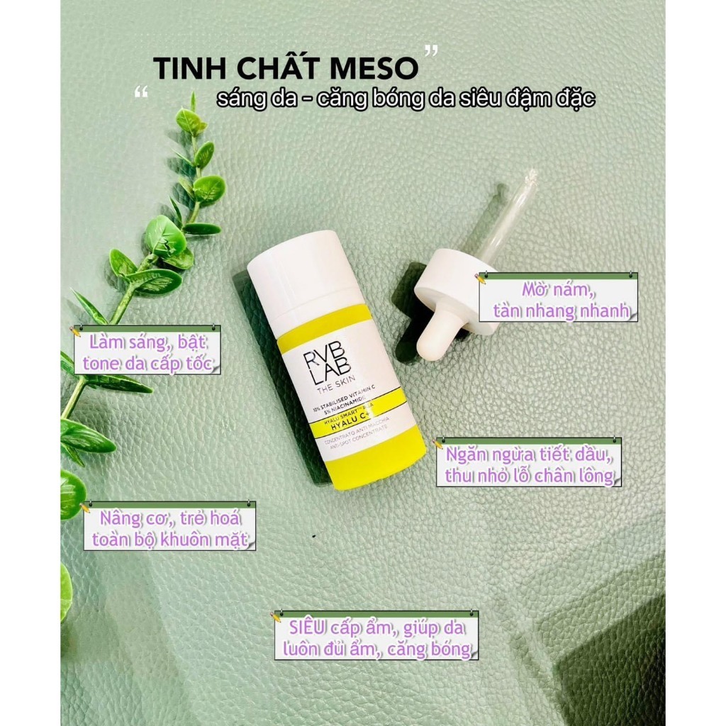 Serum MESO C Làm Sáng, Dưỡng Ẩm Trắng, Da Căng Bóng, Sáng Hồng Đều Màu Và Mịn Màng