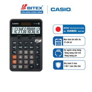 Máy Tính Casio AX-12B Màn Hình Lớn - Phím Nảy Êm, Tính Lãi MU Nhanh Cho Chủ Shop, Thu Ngân