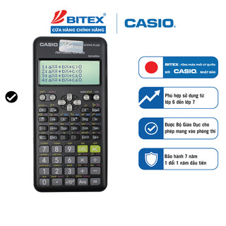 Máy Tính Học Sinh Casio FX-570VN Plus (2nd Edition) Chính Hãng Bitex - Thiết Kế Mới, Bảo Hành 7 Năm 1 Đổi 1