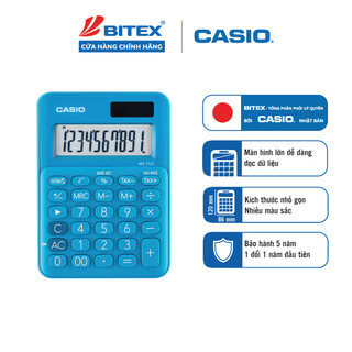 Máy Tính Để Bàn Casio MS-7UC (10 Số) Chính Hãng - Màu Sắc Trendy, Tích Hợp Tính Thuế TAX & Lợi Nhuận