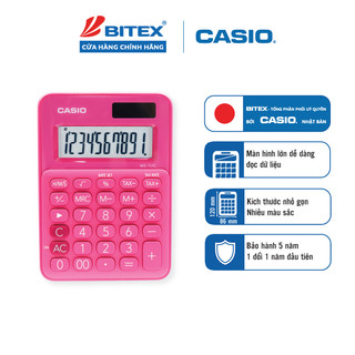 Máy Tính Để Bàn Casio MS-7UC (10 Số) Chính Hãng - Màu Sắc Trendy, Tích Hợp Tính Thuế TAX & Lợi Nhuận