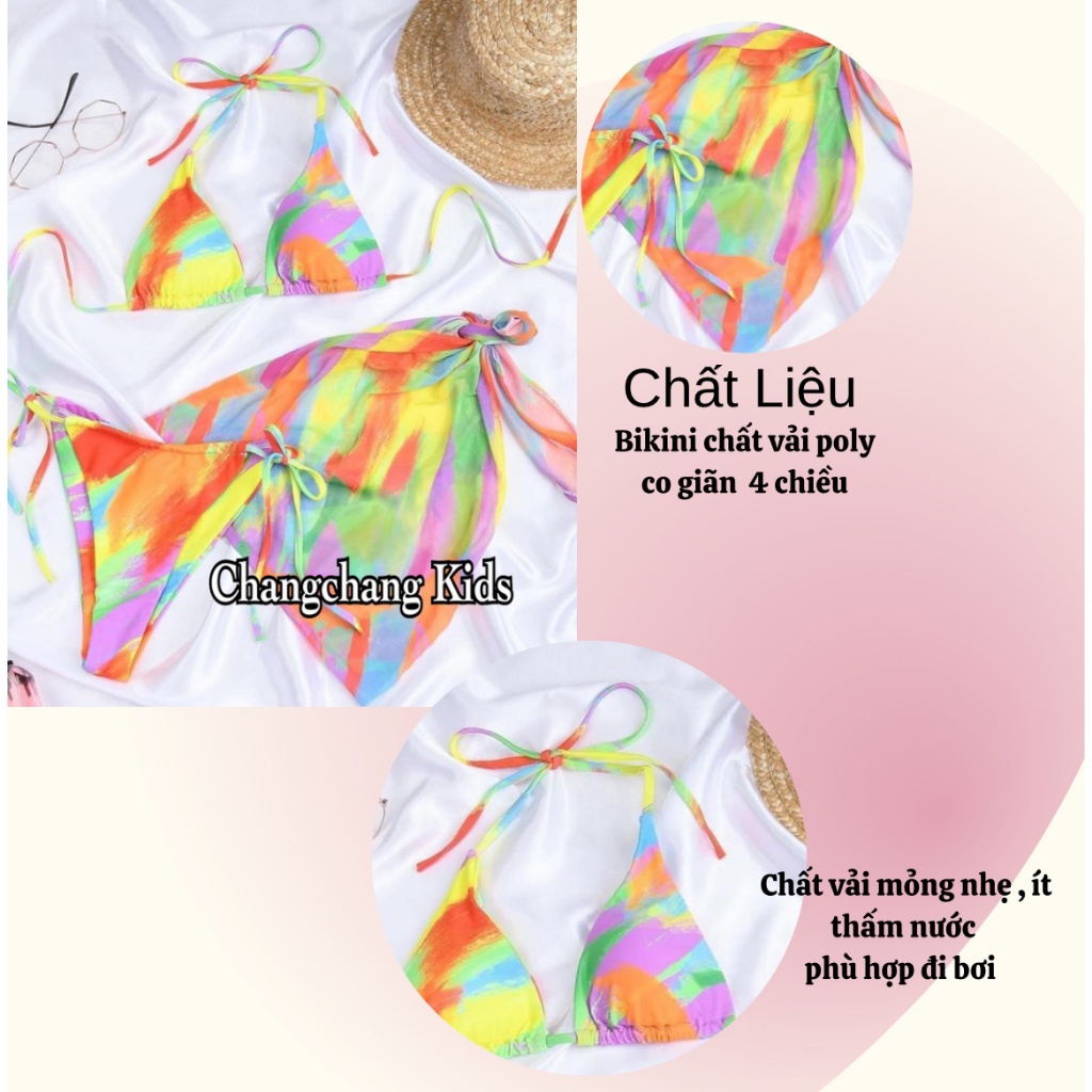 SALE SALE set bikini 7 màu CHANGCHANGKIDS cho mẹ và bé 3,4,5,6,7,8,9,10,12,13,14,15 tuổi