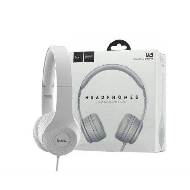 Tai nghe chụp tai có dây gaming w21 ,hai màu đen và xám có mic đàm thoại kết nối máy tính và điện thoại.