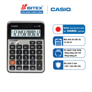 Máy Tính Để Bàn Casio MX-120B (12 Số) Chính Hãng - Thiết Kế Phím Lớn, Bền Bỉ Cho Chủ Shop, Kế Toán