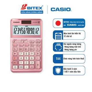 Máy Tính Casio JF-120FM Màn Hình Lớn - Thiết Kế Kim Loại Sang Trọng, Phím COST/SELL/MARGIN Cho Thu Ngân