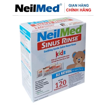 Gói Hỗn Hợp Muối Rửa Mũi Xoang Trẻ Em NeilMed Sinus Rinse Sachets Kids (Hộp 120 gói)