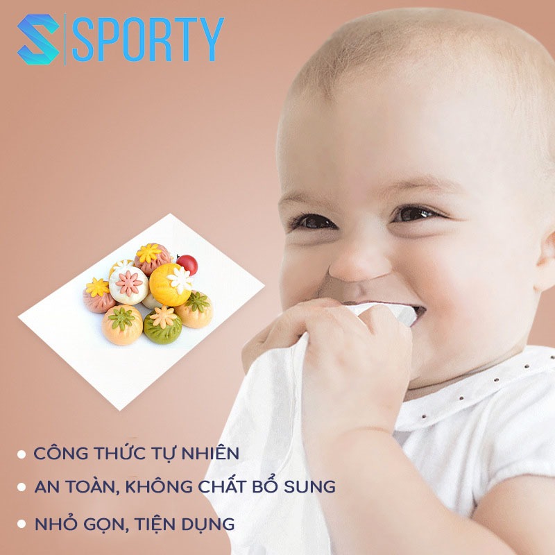 Ảnh Túi 10 khăn giấy ướt SPORTY PS5 nhỏ gọn, an toàn cho trẻ em, người lớn, dày dặn, đóng gói chắc chắn 4
