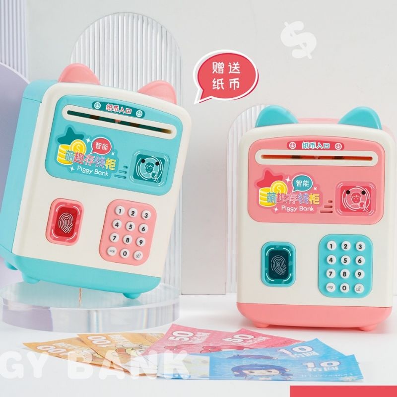 Két Sắt Mini Cho Bé Thông Minh Vân Tay Đựng Tiền Giá Rẻ Cho Bé Két Sắt Nhỏ Két Tiết Kiệm Có Mật Khẩu Dễ Thương - PUKAPI