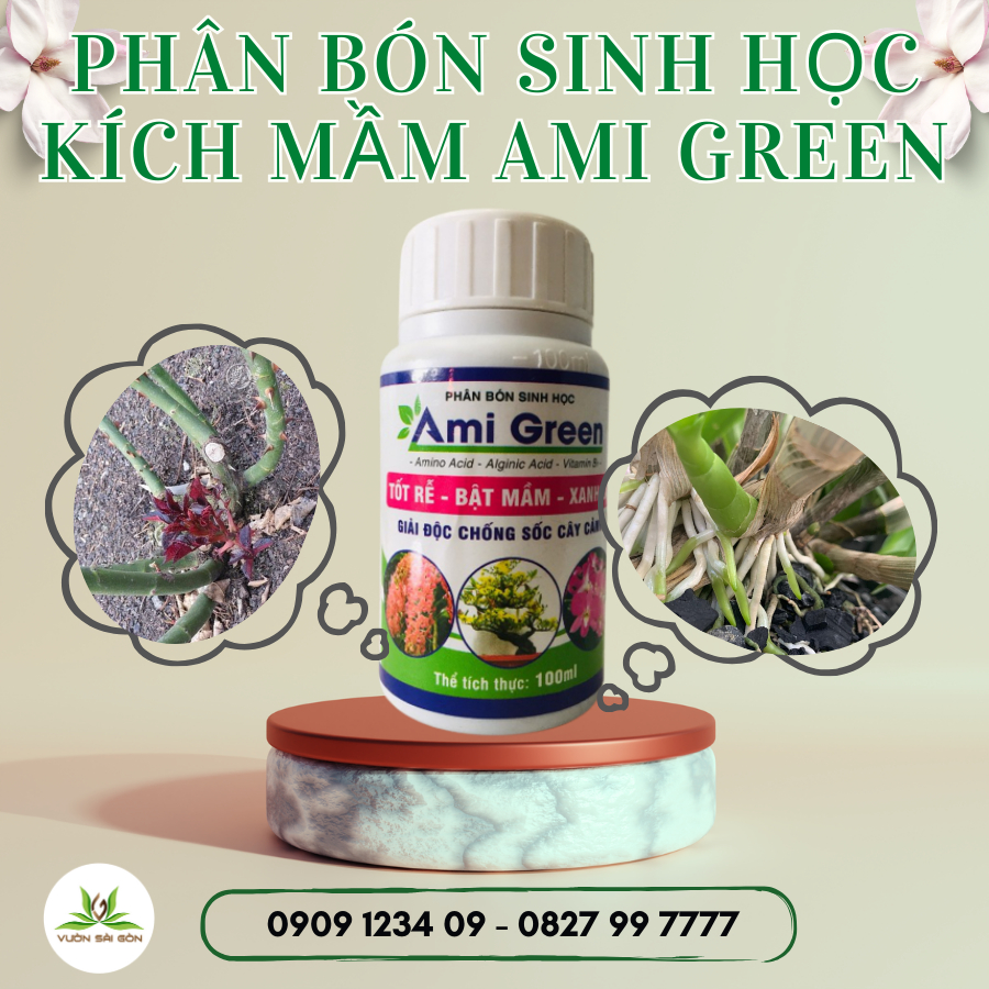 Phân bón sinh học Ami green kích mầm cây cảnh 1