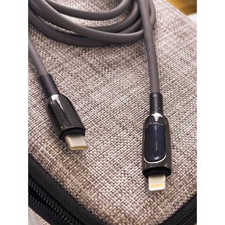 Dây cáp sặc nhanh 27W Harness, Lõi kẽm chống đứt, chống cháy, Màn hình hiển thị, truyền dữ liệu, tính năng tự động ngắt.