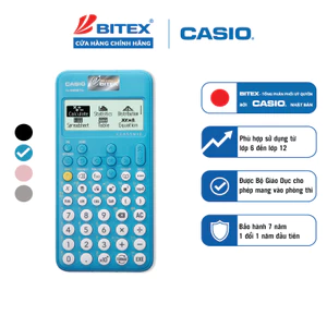 Máy tính học sinh Casio Fx-880BTG màu xanh dành cho học sinh cấp 2 cấp 3 lớp 6 đến lớp 12 chuyên dụng mang vào phòng thi