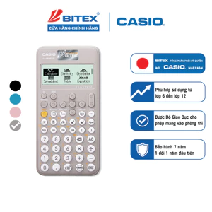 Máy tính học sinh Casio Fx-880BTG màu xám dành cho học sinh cấp 2 cấp 3 lớp 6 đến lớp 12 chuyên dụng mang vào phòng thi