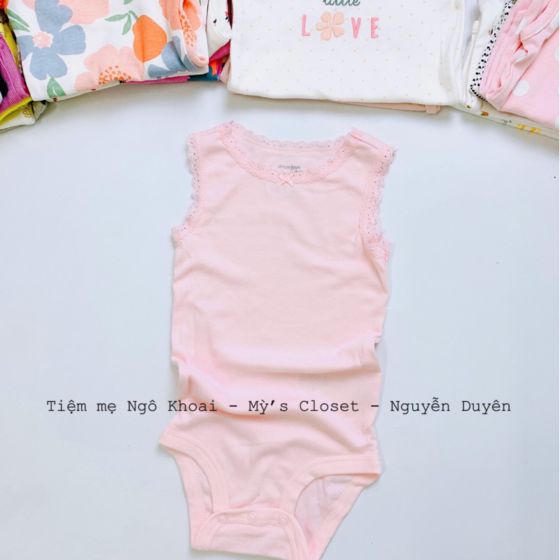 [MD17] 9-12M 9-11kg Body suit, hai dây, cánh tiên chất liệu cotton mềm mát cho em bé