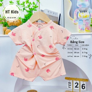 Bộ cộc sơ sinh Petit họa tiết thoáng mát cho bé