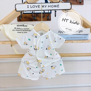 Bộ cộc sơ sinh Petit họa tiết thoáng mát cho bé