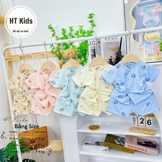 Bộ cộc sơ sinh Petit họa tiết thoáng mát cho bé
