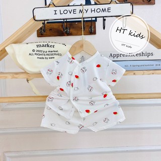 Bộ cộc sơ sinh Petit họa tiết thoáng mát cho bé