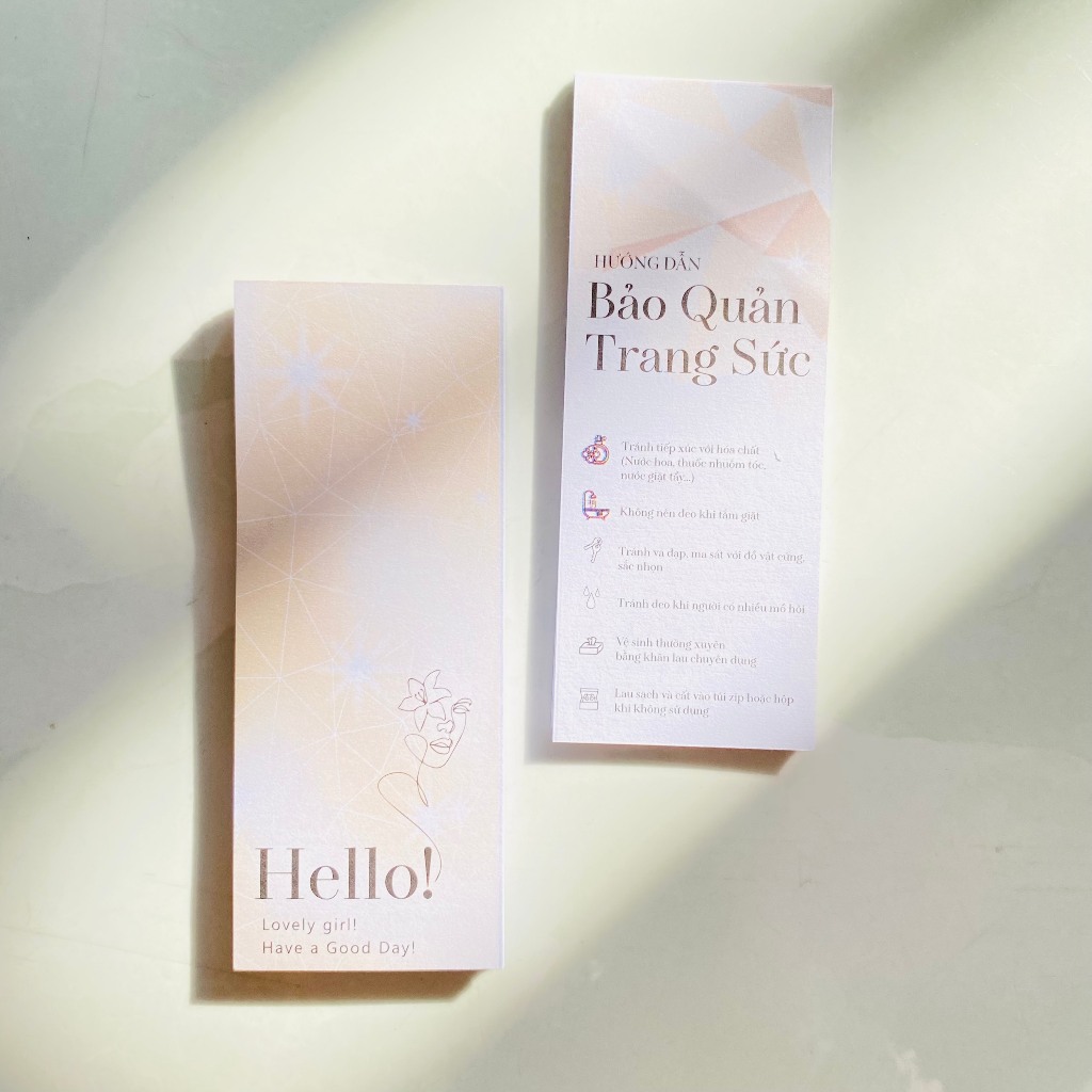 100 Phiếu hướng dẫn bảo quản trang sức