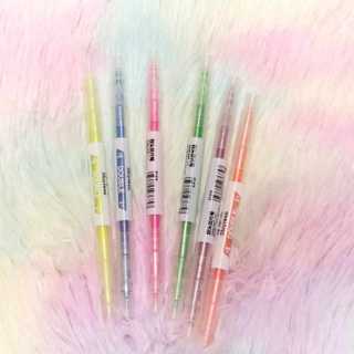 BUJO - BST Bút light sáng/ Bút Dạ Quang 2 đầu - 6 màu mực tự chọn tươi sáng - Lẻ và bộ ♥ Bút Highlight thân thon dài