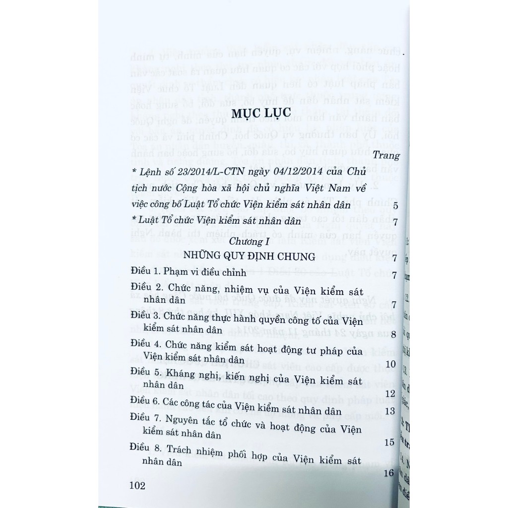 Ảnh Sách - Luật Tổ Chức Viện Kiểm Sát Nhân Dân (Hiện Hành) 2
