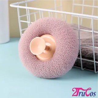 Bông tắm tròn DrSoftly Massage Shower Ball 12 x 5cm (có tay cầm, làm sạch mụn lưng thư giãn) 2Trucos