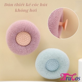 Bông tắm tròn DrSoftly Massage Shower Ball 12 x 5cm (có tay cầm, làm sạch mụn lưng thư giãn) 2Trucos