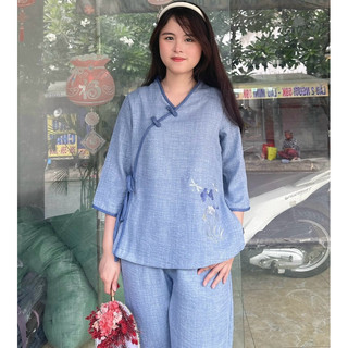Nơ Eo 2Nút Sò Vân Mây  # Đồ Lam Đi Chùa