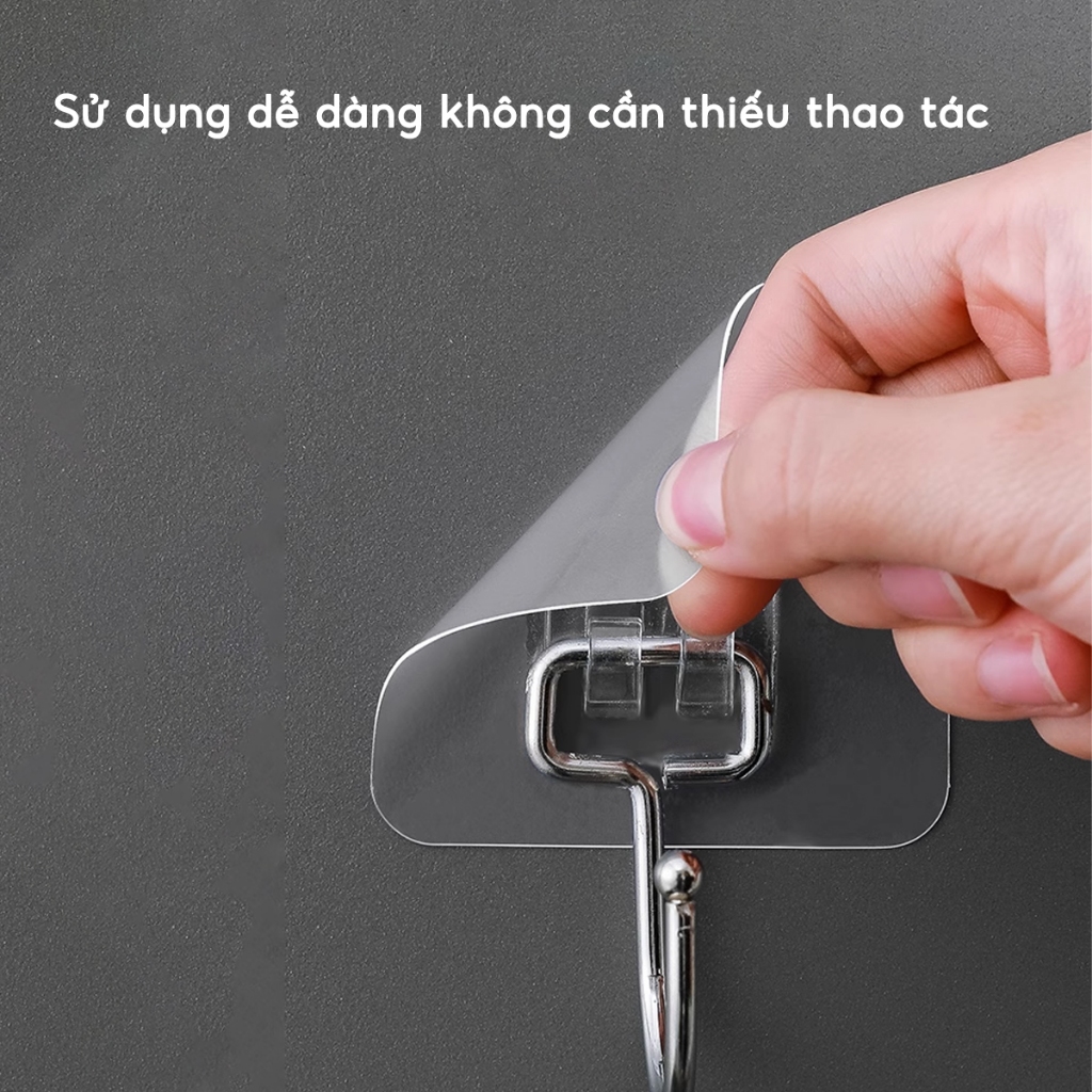 Bộ - Combo 10 Móc Dán Tường Chịu Lực Inox 304