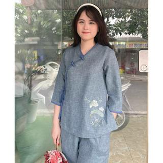 Nơ Eo 2Nút Sò Vân Mây  # Đồ Lam Đi Chùa