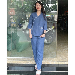 Nơ Eo 2Nút Sò Vân Mây  # Đồ Lam Đi Chùa