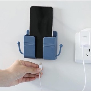 Kệ dán tường để điện thoại  Việt Nhật, Khay đựng điều khiển gắn tường có móc treo 5689