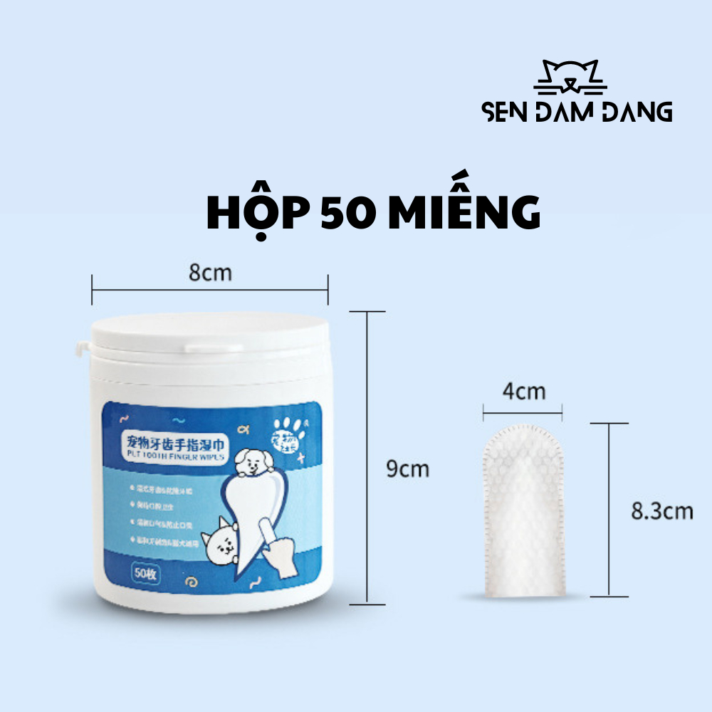Khăn Ướt Vệ Sinh Tai, Răng, Mắt, Chân Cho Cún Mèo