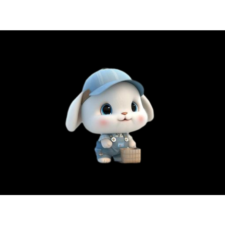[Hình ủi  ép nhiệt]-Hình thỏ cuteủi áo-ủi trực tiếp lên áo tại nhà bằng bàn là bàn ủi-đơn giản tiện lợi-theo yêu cầu inb