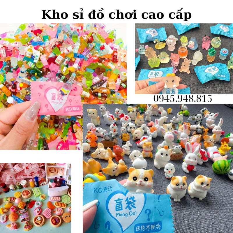 Túi mù đồ chơi mini, charm mini động vật, kẹo ngọt, đồ uống | Shopee ...