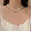 Dây Chuyền Choker Nữ Cao Cấp, Vòng Cổ Ngọc Trai Đính Đá Sang Trọng Dự Tiệc, Phụ Kiện Trang Sức Nữ