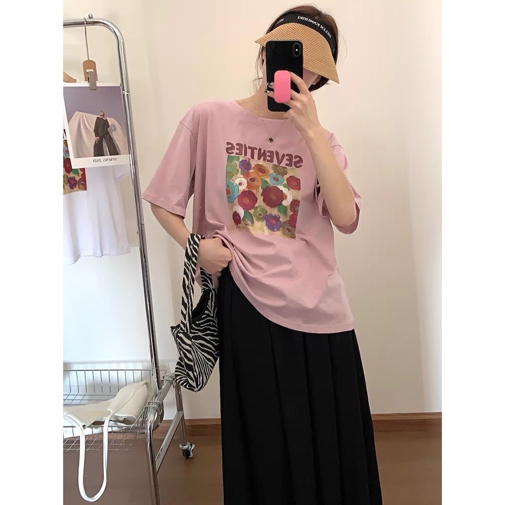 Áo Thun Nữ ngắn tay JULY, Áo phông Nữ Chất Cotton in hình trẻ trung mùa hè mặc mát