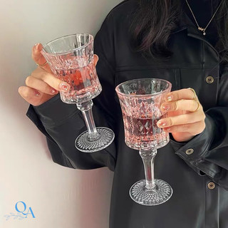 Ly Cocktail thuỷ tinh | Ly hoạ tiết cạnh cắt kim cương sang trọng