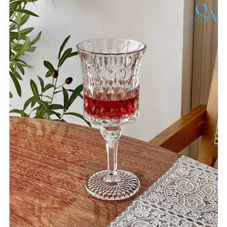 Ly Cocktail thuỷ tinh | Ly hoạ tiết cạnh cắt kim cương sang trọng