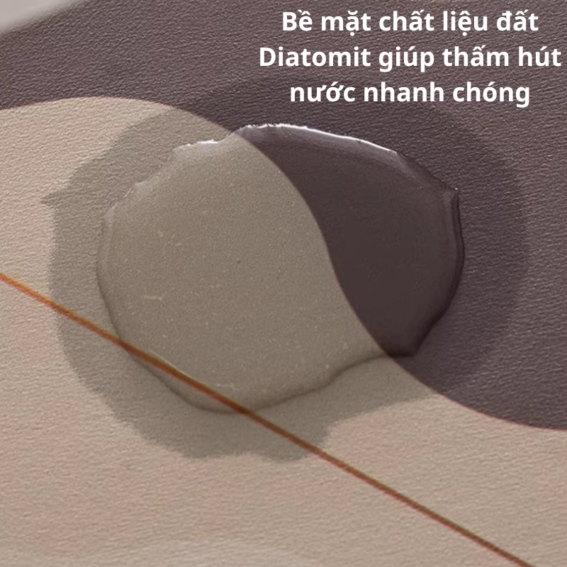 Thảm Thấm Hút Nước Nhanh Khô, Chất Liệu Da Nappa Đế Cao Su Chống Trượt, Thảm Lót Ly Thấm Nước Cho Nhà Bếp