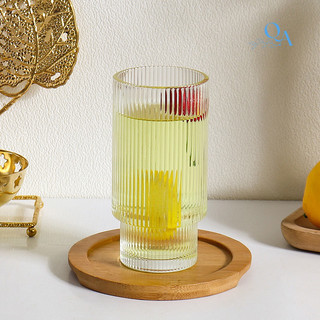 Ly Thuỷ Tinh Hoạ Tiết Vân Sọc | Cốc Sinh Tố, cocktail Hot Summer | Cốc TT Cao Cấp Phong Cách Nhật Bản 2 tầng dáng trụ