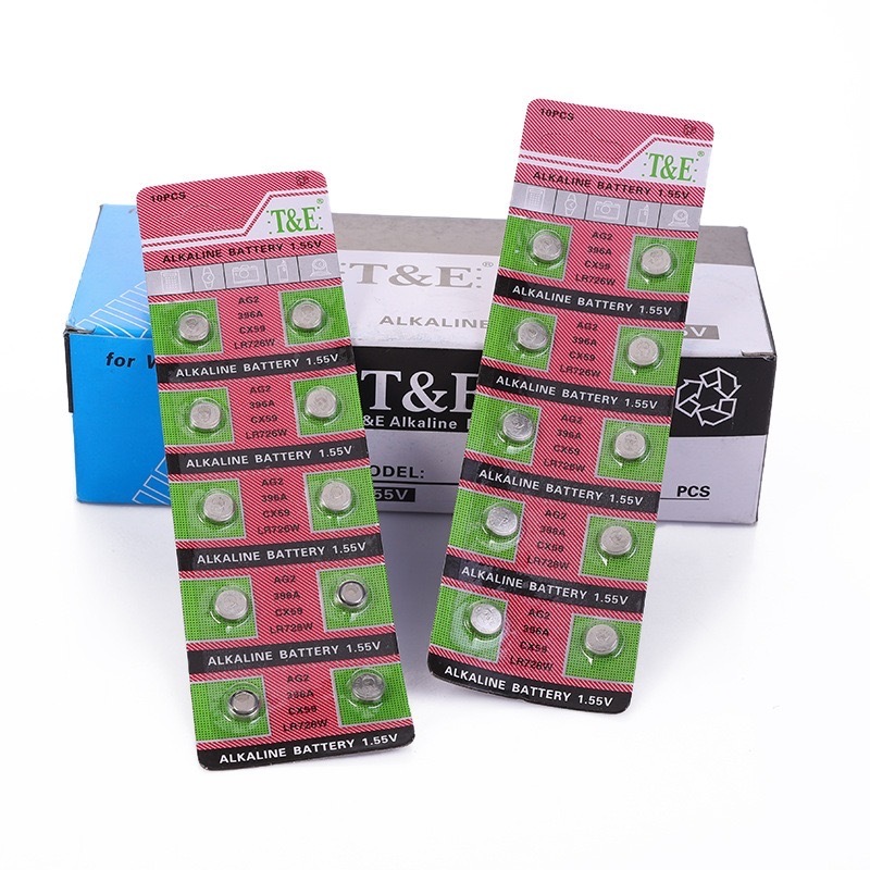 PIN CÚC ÁO VỈ 10 VIÊN ( AG1/LR621, AG3/LR41, AG4/LR626,AG10/1130, AG13