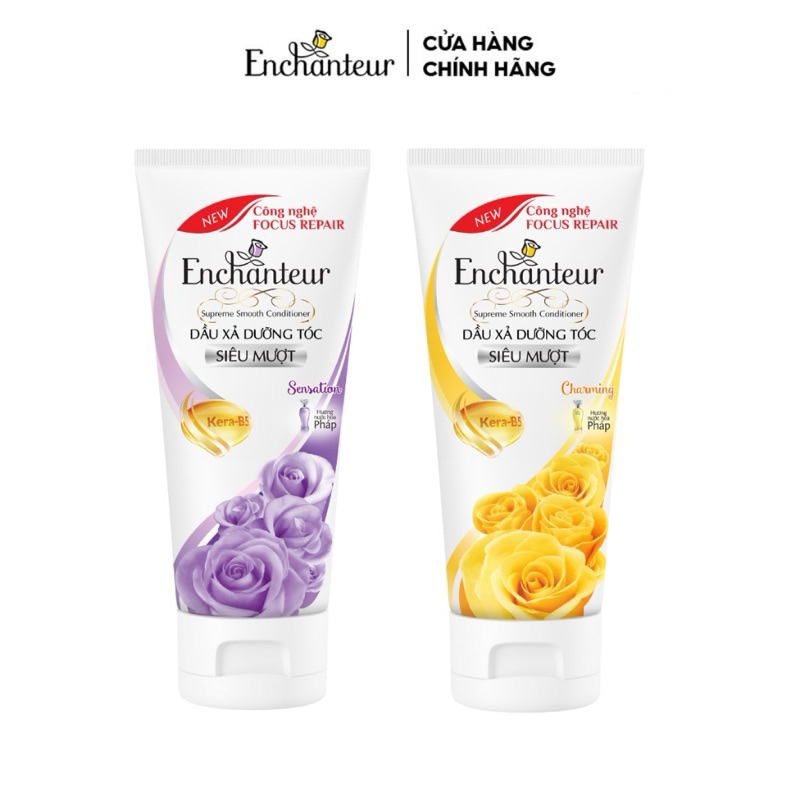 Dầu xả dưỡng tóc Enchanteur Charming/Sensation siêu mềm mượt 170g, 335g