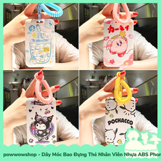 [Sẵn VN - Hỏa Tốc] Dây Móc Bao Đựng Thẻ Nhân Viên Dọc Nhựa ABS Phong Cách Nhân Vật Hoạt Hình Sanrio X Kirby