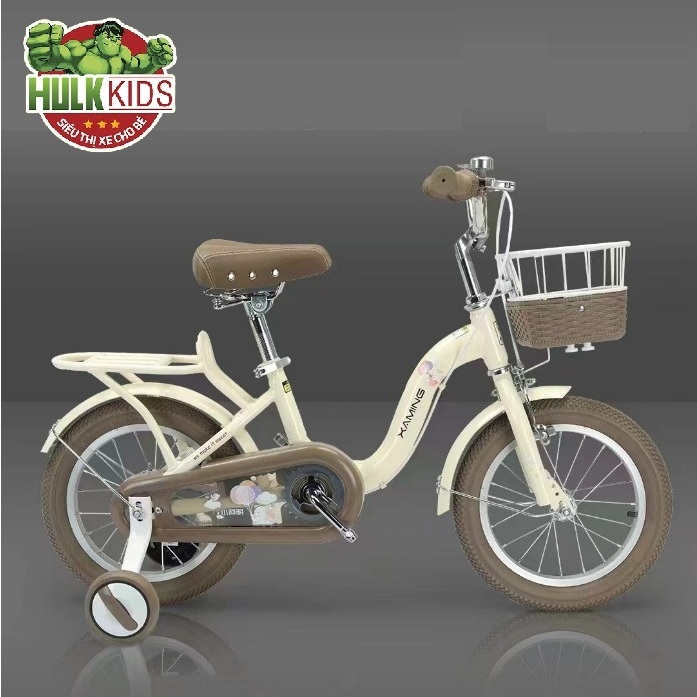 [Có Đệm] [Mẫu mới 2024] Xe đạp bé gái 1 khung 2024 size 12-20 cho bé gái_Hulkkids
