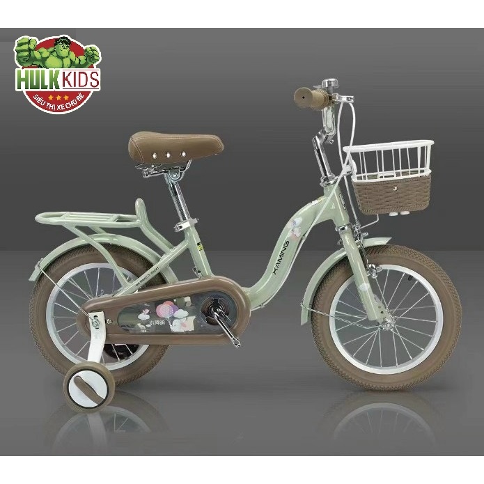 [Có Đệm] [Mẫu mới 2024] Xe đạp bé gái 1 khung 2024 size 12-20 cho bé gái_Hulkkids