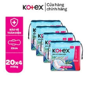 combo 4 gói băng vệ sinh Kotex bảo vệ toàn diện 23cm có cánh