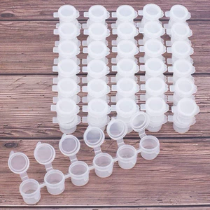 Set 10 Dây Nhựa Đựng Chiết Màu Loại 6/8 ô Dung Tích 3ml/5ml Trong Suốt HUNGACOLOR