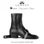 Giày da bò Zip Boots nam LEMANS ZB01.1, cao 5.5cm khâu đế, phối đai xích tạo 3 mẫu boot, BH 12T