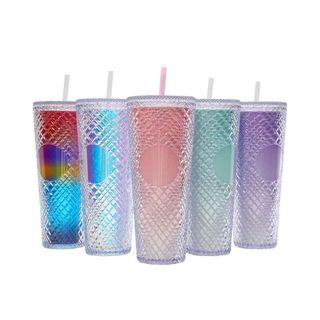 Ly nước Kim Cương 2 lớp chất liệu PP cao cấp BPA Free cách nhiệt 2-3h HICHIBI, tặng ống hút,nút bịt, sticker
