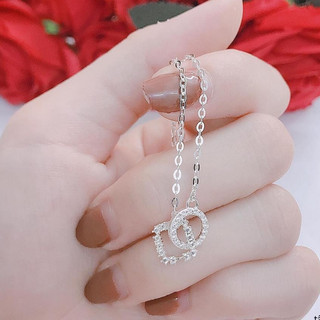 dây chuyền tròn vuông ,  bạc ta , dây liền mặt hót hít - jena sliver